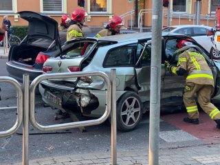Wypadek w śródmieściu. Kobieta jest w szpitalu - Radio Zielona Góra 97,1FM